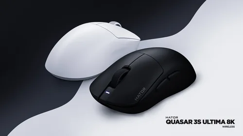 HATOR Quasar 3S Ultima 8K Wireless (HTM660) Black mouse Right-hand RF Wireless + Bluetooth + USB Type-C 30000 DPI