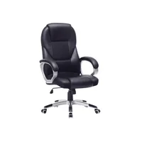 Songmics Bürostuhl mit Rollen Schwarz - Produkttyp: Bürostuhl - Material Bezug: Schaumstoff - Armlehnen: Ja - Material Fuss: Metall - Rückenart: Polsterrücken - Rollenart: Universalrollen