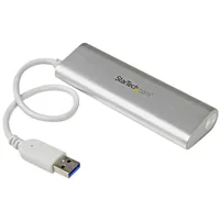 StarTech.com 4 Port kompakter USB 3.0 Hub mit eingebautem Kabel