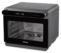 Trisa Dampfgarer Air Fusion Pro 24 L - Detailfarbe: Grau - Schwarz - Ausstattung: Innenbeleuchtung - Beleuchtetes Display - Frischwassertank - Einstellbare Temperatur - Funktionen: Backen - Warmhalten - Steamer - Dampf - Air-Fry - Leistung: 1600 W
