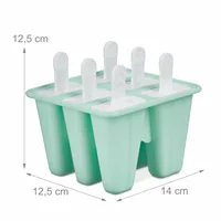 Relaxdays 4052025358228 moule à glace pour batonnet Turquoise, Blanc