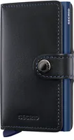 SECRID Portemonnaie Miniwallet Original Black Navy - Münzfach: Nein - RFID-Schutz: Ja - Farbe: Schwarz - Dunkelblau - Material: Leder - Aluminium - Verschluss: Druckknöpfe - Slider