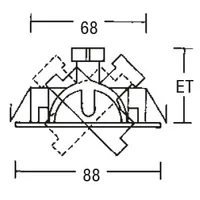 Brumberg 1963.07 spotlight Recessed lighting spot GX5.3 Halogen