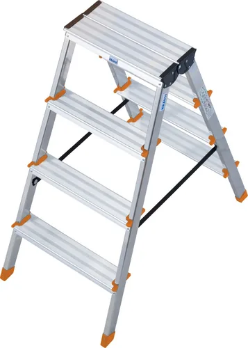 Krause Dopplo double-sided step ladder silver