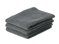 Zone Denmark Abwaschlappen 27 cm x 27 cm, 3 Stück, Anthrazit - Einsatzgebiet: Tisch - Küche - Material: Baumwolle (CO) - Parfümiert: Nein - Tuchart: Abwaschlappen - Eigenschaften: Keine Eigenschaft - Verpackungseinheit: 3 Stück