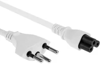 FURBER.power Netzkabel C5-T12 0.5 m Weiss - Anzahl Leiter: 3 - Detailfarbe: Weiss - Kinderschutz: Ja - Steckereigenschaften: Angespritzt - Steckertyp Ausgang: C5 - Leiterquerschnitt: 0.75 mm²