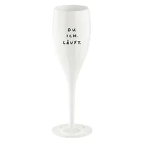 Koziol Sektglas Du ich 100 ml, 1 Stück, Transparent/Weiss - Material: Kunststoff - Glas Typ: Sektglas - Detailfarbe: Transparent - Weiss - Höhe: 19.1 cm - Volumen: 100 ml