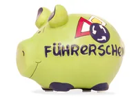 G. Wurm Spardose Führerschwein Gelb - Breite: 12.5 cm - Höhe: 9 cm - Länge: 9 cm - Produkttyp Geschenke: Spardosen - Motiv: Schwein