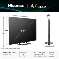 Hisense A7Q 55A7Q 139,7 cm (55") 4K Ultra HD Smart TV Wifi Noir