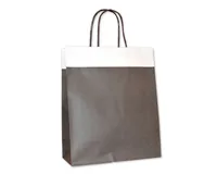 ELCO Geschenktasche 35 x 13 x 31 cm, 25 Stück, Braun/Silber - Material: Papier - Verpackungseinheit: 25 Stück - Motiv: Ohne Motiv - Detailfarbe: Silber - Braun - Verpackungsart: Geschenktasche
