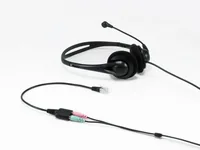 Equip Telefonkabel RJ9->2x3.5mm StBu 0.25m schwarz
