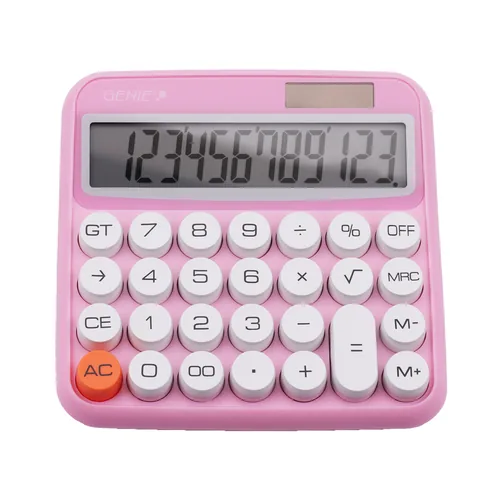 GENIE Tischrechner 612P pink