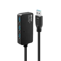 LINDY 10m USB 3.0 Active Extension Hub Pro 4 Port Only for use with 43158
