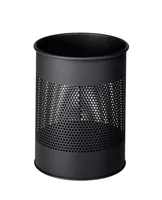 DURABLE Papierkorb 15 l, Schwarz - Fassungsvermögen: 15 l - Höhe: 31.5 cm - Anzahl Behälter: 1 - Material: Metall - Detailfarbe: Schwarz - Form: Rund