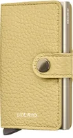 SECRID Portemonnaie Miniwallet Pebble Butter Yellow - Münzfach: Nein - RFID-Schutz: Ja - Farbe: Gelb - Material: Leder - Aluminium - Verschluss: Druckknöpfe - Slider