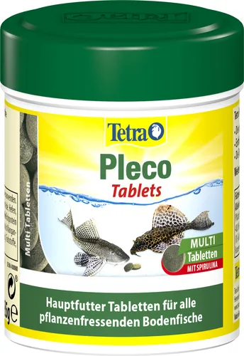 Tetra Basisfutter Pleco Tablets, 275 Tabs - Fischart: Bodenfische - Futterart: Tabs - Verwendung: Süsswasser - Packungsgrösse: 85 g - Produkttyp: Alleinfutter