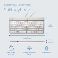 R-Go Tastatur Split Break DE-Layout kabellos weiß