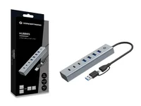 CONCEPTRONIC 7-Port Hub USB-A3.0-C Adap.->4xA3.0o.Netz. gr