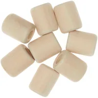 Rico Design Holzperlen Makramee Nature, 8 Stück - Packungsgrösse: 24 Stück - Durchmesser: 8 mm - Detailfarbe: Nature - Perlenart: Holzperlen