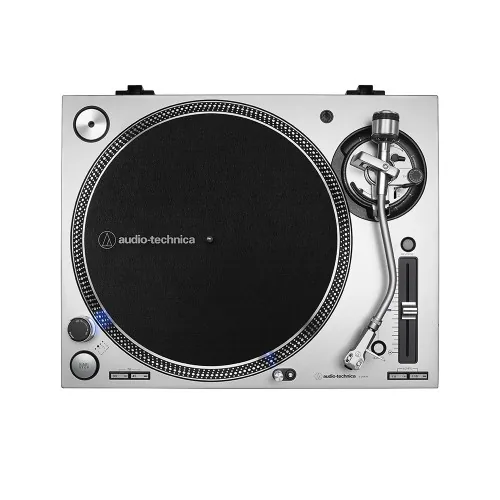Audio-Technica Plattenspieler AT-LP140XP Silber - Detailfarbe: Silber - Plattenspieler Antriebsart: Direktantrieb - Platte Geschwindigkeit: 45 U/min - 33? U/min - 78 U/min - Tonabnehmer: Dabei - Tonarm: S-Form - Anwender: HiFi - DJs