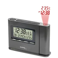 Technoline Funkwecker WT 519 mit Projektion - Betriebsart: Batteriebetrieb - Netzbetrieb - Funksignal: Ja - Funktionen: Alarm - Schlummertaste - Umschaltbar °C/°F - Ausstattung: Datum - Digitale Projektion - Displaytyp: Digital - Detailfarbe: Grau