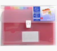 EXACOMPTA Fächermappe Crystal A4 55298E transparent 13-teilig