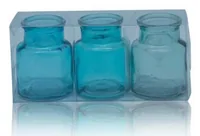DecoFinder 5-1166-8-87 decorative bottle/jar Blue Glass 3 pc(s)