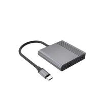 Gembird A-CM-COMBO3-04 hub di interfaccia USB tipo-C 5000 Mbit/s Grigio