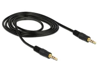 Delock Klinkenkabel 3,5 mm 3 Pin Stecker > Stecker 1 m schwarz