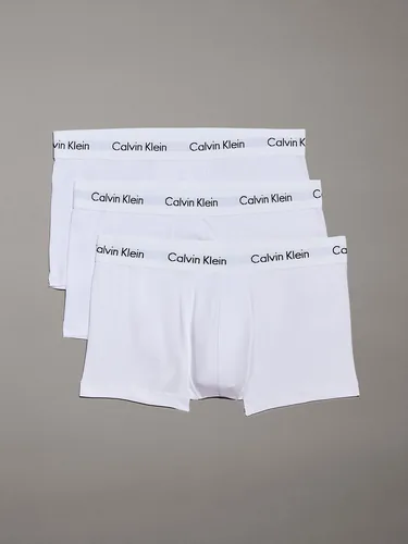 Calvin Klein Wäsche 3P Low Rise Trunk Weiss, XS - Farbe: Weiss - Detailfarbe: Weiss - Material: Baumwolle - Elasthan - Zielgruppe: Herren - Altersgruppe: Erwachsene - Produkttyp: Shorts
