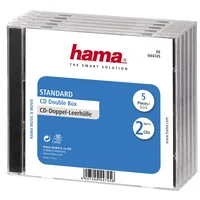 1x5 Hama Doppel-CD Leerhülle 44745