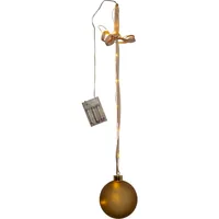 Star Trading Glasdekoration Kugel Bliss, 10 cm, Gold - Betriebsart: Batteriebetrieb - Fernbedienung: Nein - Aussenanwendung: Nein - Anwendzungszweck: Hängend - Timerfunktion: Ja - Set: Nein