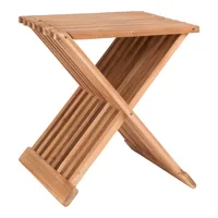 House Nordic Beistelltisch Erto 40 x 35 x 45 cm, Nature - Tiefe: 35 cm - Breite: 40 cm - Höhe: 45 cm - Detailmaterial: Teak - Grundmaterial: Holz