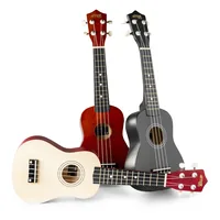 MAX Ukulele UKEY Set Soprano Schwarz 21 Zoll -