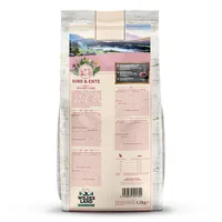 Wildes Land Trockenfutter Adult Rind & Ente m. Gemüse 1.2 kg - Tierbedürfnis: Kein besonderes Bedürfnis - Geschmacksrichtung: Rind - Geflügel - Zertifikate: Keine Zertifizierung - Fleischsorte: Ente - Rind - Futtereigenschaft: Ohne künstliche Zusätze - Gl