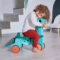Janod Dino Portosaurus Rutscher - Altersempfehlung ab: 12 Monaten - Detailfarbe: Mint - Material: Holz - Zertifikate: FSC - Höhenverstellbar: Nein - Produkttyp Lauflerner: Laufsitz