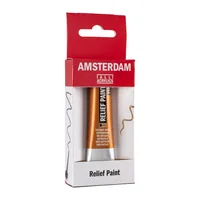 Amsterdam Acrylfarbe Reliefpaint 814 Antikgold deckend, 20 ml - Art: Acrylfarbe - Detailfarbe: Rosegold - Set: Nein - Verpackungseinheit: 1 Stück