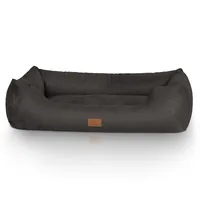 Knuffelwuff Hunde-Bett Dreamline Velour XXL, 120 x 85 cm, Schwarz - Breite: 85 cm - Länge: 120 cm - Detailfarbe: Schwarz - Tierart: Hund - Produkttyp: Bett