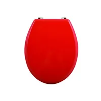 MSV Toilettensitz Rot - Breite: 45 cm - Länge: 37 cm - Detailfarbe: Rot