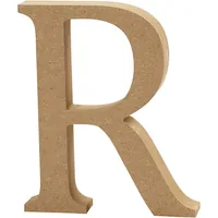 Creativ Company Holzbuchstabe R 1 Stück - Breite: 2 cm - Höhe: 13 cm - Länge: 13 cm - Anzahl Stück: 1 Stück - Holzherkunft: China - Holzhandelsname: Mischholz/MDF