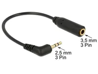 DeLOCK 0.175m 2.5mm/3.5mm audio cable Black