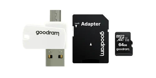 Goodram  All in one  M1A4-0640R12 memory card 64 GB MicroSDXC Class 10 UHS-I +  The card reader