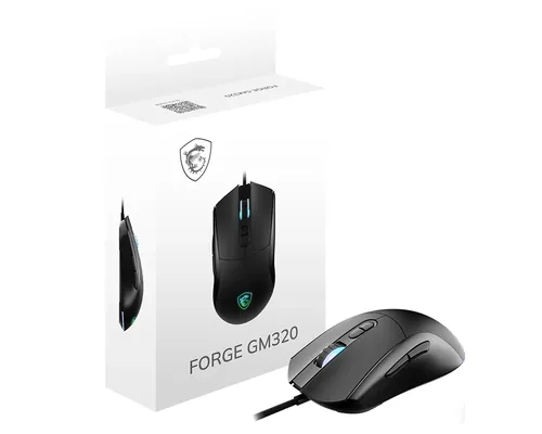MSI Forge GM320 Gaming Maus, Black, USB