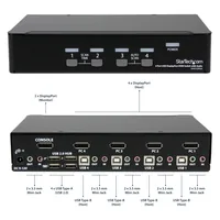 StarTech.com 4 Port DisplayPort USB KVM Switch mit Audio