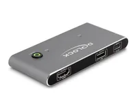 DELOCK USB-C KVM Switch zu HDMI 8K 60 Hz mit USB 2.0