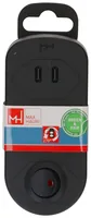 Max Hauri Mehrfachstecker Adapt 1x Typ 13, 2x USB-C/C, 20 W - Detailfarbe: Schwarz - Schalter: Ja - Steckdosenanzahl: 1 - Ausstattung: 2x USB-C - Steckdose T13 - Kinderschutz: Nein