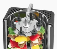 Clatronic DVG 3686 schwarz Döner-Vertikal-Multigrill