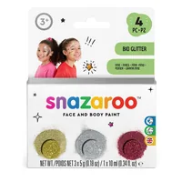 Snazaroo Glitzer Set Fein, 3 Farben - Produktart Styling: Effektschminke - Set: Ja - Detailfarbe: Gold - Rot - Silber