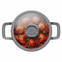 BergHOFF Kochtopf Leo Stone+ 20 cm - Material: Aluminium - Topfart: Kochtopf - Kompatible Kochfelder: Backofen - Glaskeramik - Gas - Halogen - Induktion - Elektro - Antihaftbeschichtung: Ja - Detailfarbe: Schwarz - Spülmaschinenfest: Nein