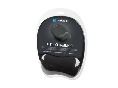 Natec Mouse pad with foam filling CHIPMUNK black